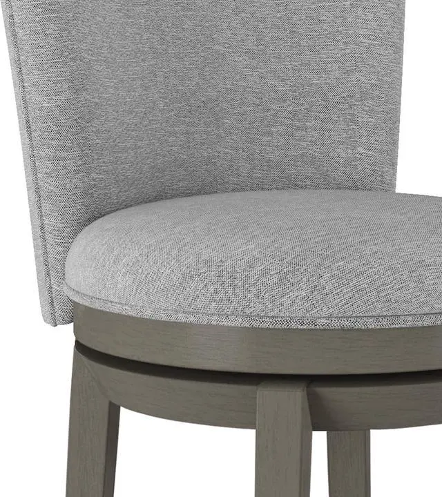 Alt view image 7 of 7 - Hillsdale Victoria Wood Counter Height Swivel Stool, Antique Gray
