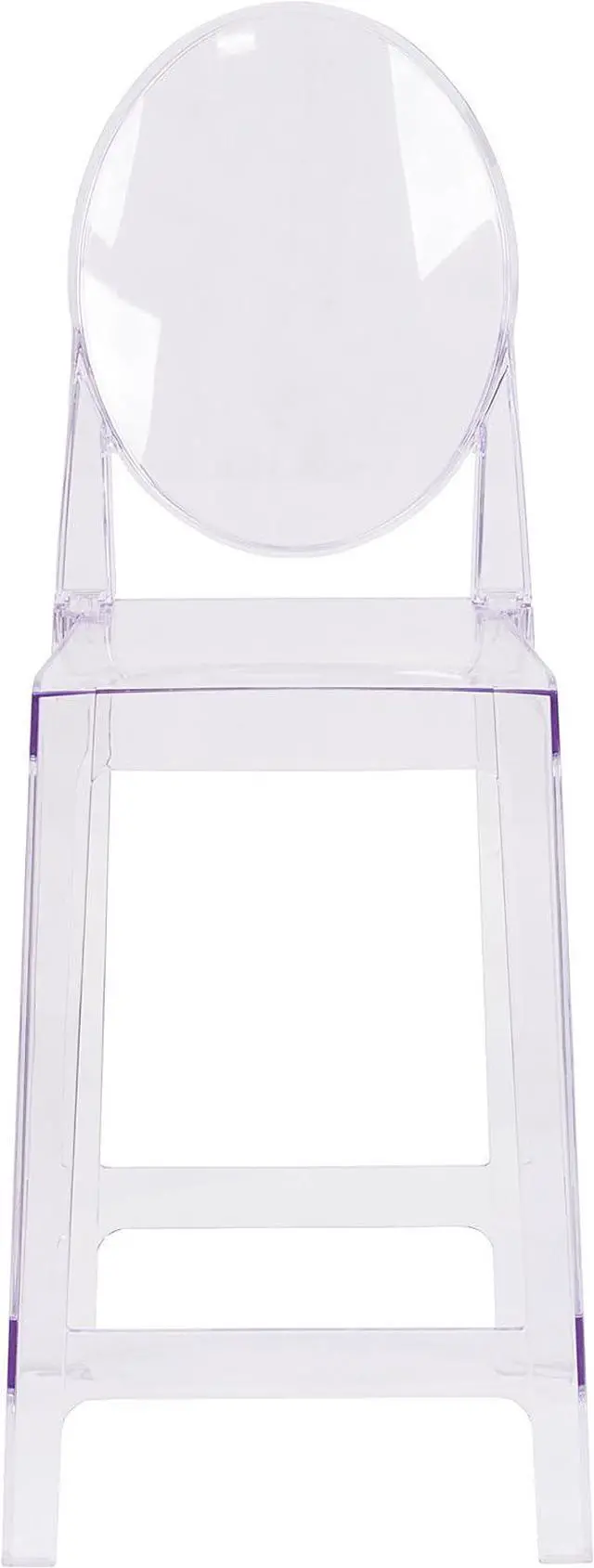 Alt view image 4 of 6 - Flash Furniture Revna Ghost Counter Stool with Oval Back in Revna Transparent Crystal