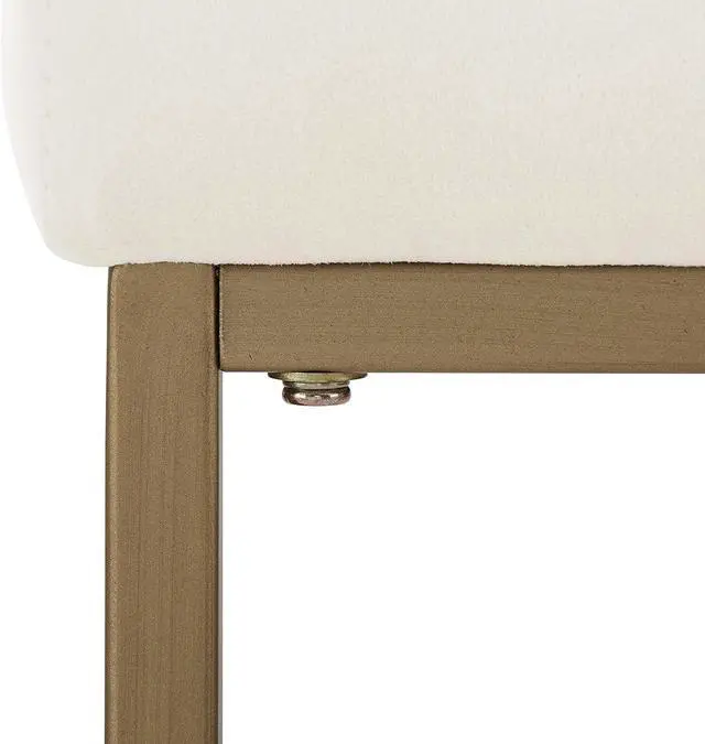 Alt view image 5 of 7 - Crosley Furniture Harlowe Upholstered Seat Bar Stools Set of 2, Crème and Gold