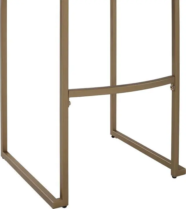 Alt view image 7 of 7 - Crosley Furniture Harlowe Upholstered Seat Bar Stools Set of 2, Crème and Gold