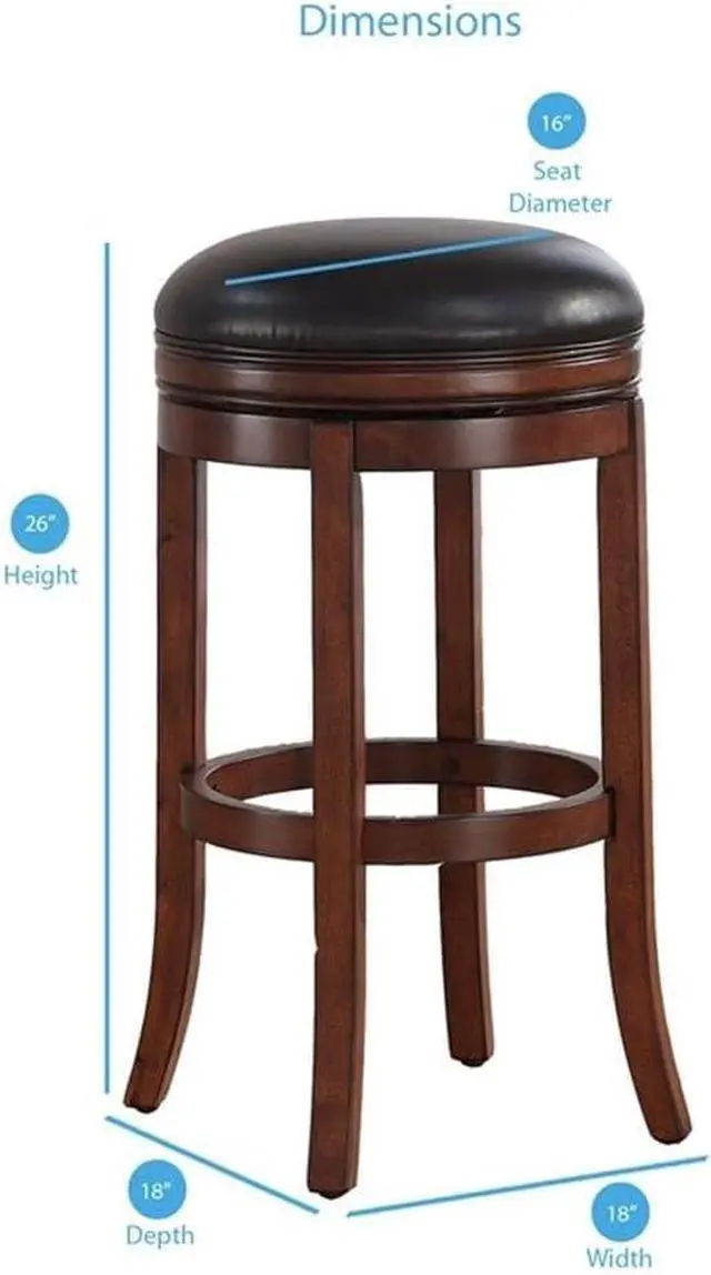 Alt view image 3 of 7 - American Woodcrafters Stella Backless Counter Stool