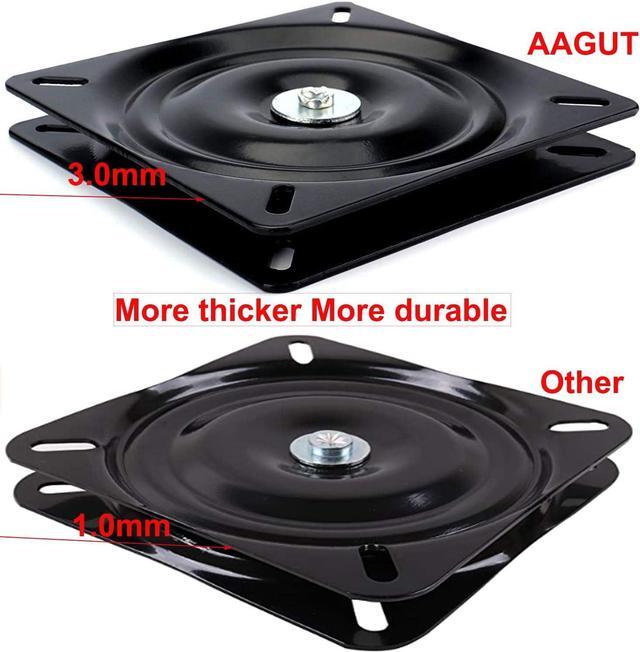 Alt view image 5 of 6 - AAGUT 10" Swivel Plate Heavy Duty Bar Stool Replacement for Recliner Chair & Boat Seat Square Swivel Turntable Swivel Steel Cabinet Mechanism Base