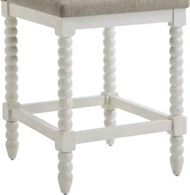 Alt view image 6 of 7 - DUHOME Spindle Counter Stool with Padded Spring Seat,Wooden Bar Stools Farmhouse 26 Inch Counter Height Stools Chairs with Spindle Back for Kitchen Island