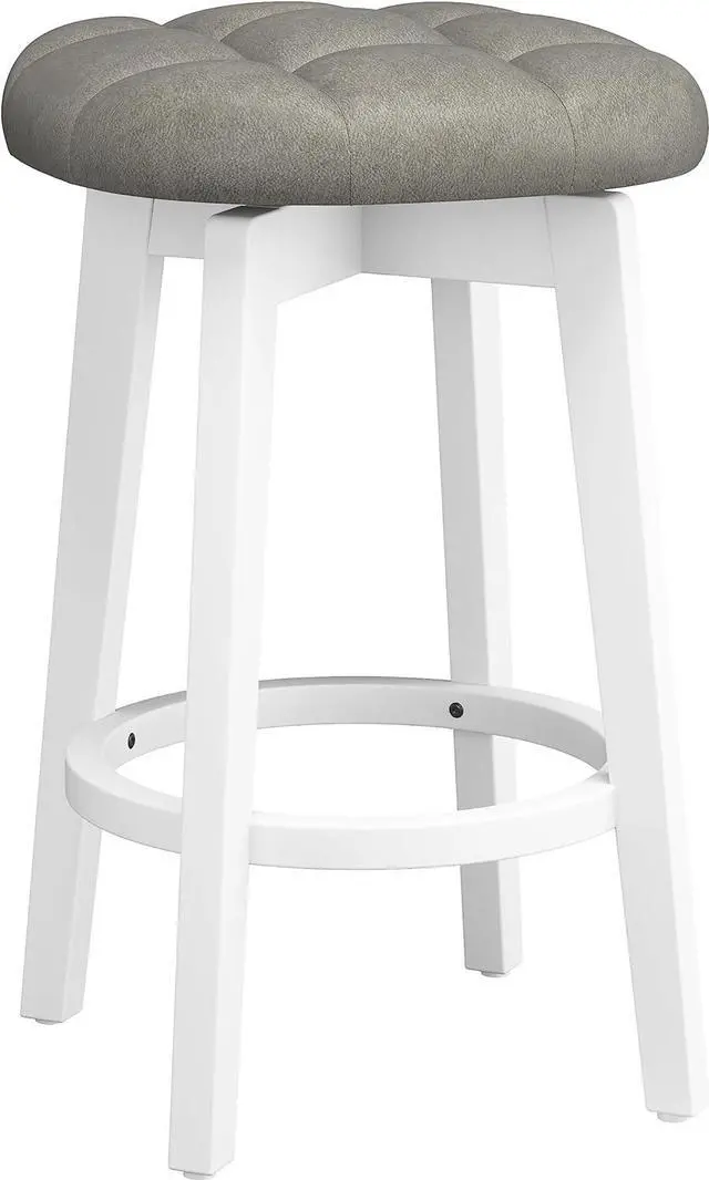 Main image of Hillsdale Furniture Odette Wood Backless Counter Height Swivel Stool, White