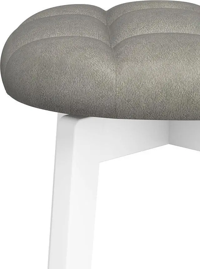 Alt view image 5 of 7 - Hillsdale Furniture Odette Wood Backless Counter Height Swivel Stool, White