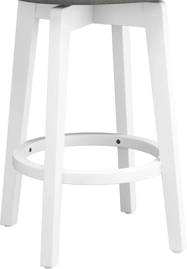 Alt view image 6 of 7 - Hillsdale Furniture Odette Wood Backless Counter Height Swivel Stool, White