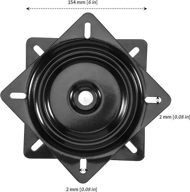Alt view image 2 of 5 - MANCHAP 4 PCS 6 Inch Bar Stool Swivel Plate Replacement, Ball Bearing Seat Swivel Base Mount Plate for Bar Stool, Swivel Chair or Recliner, Black