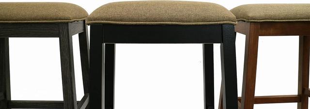 Alt view image 7 of 7 - Backless Counter Stool Set of 2, Counter Height Stools 24 Inch Upholstered Bar Stools for Kitchen Counter (Grey)