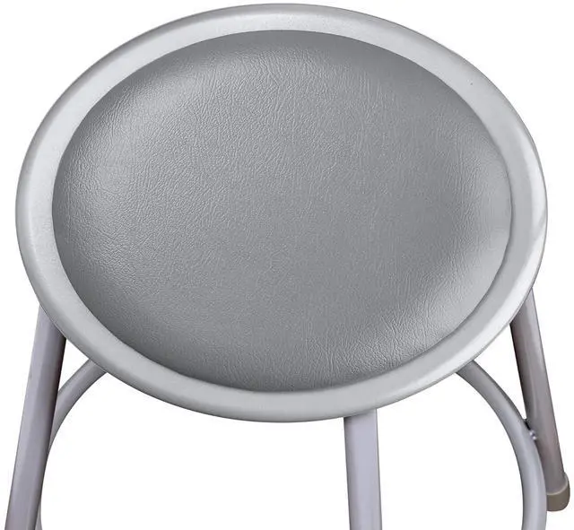 Alt view image 6 of 6 - OEF Furnishings (2 Pack) Grey Vinyl Padded Stool
