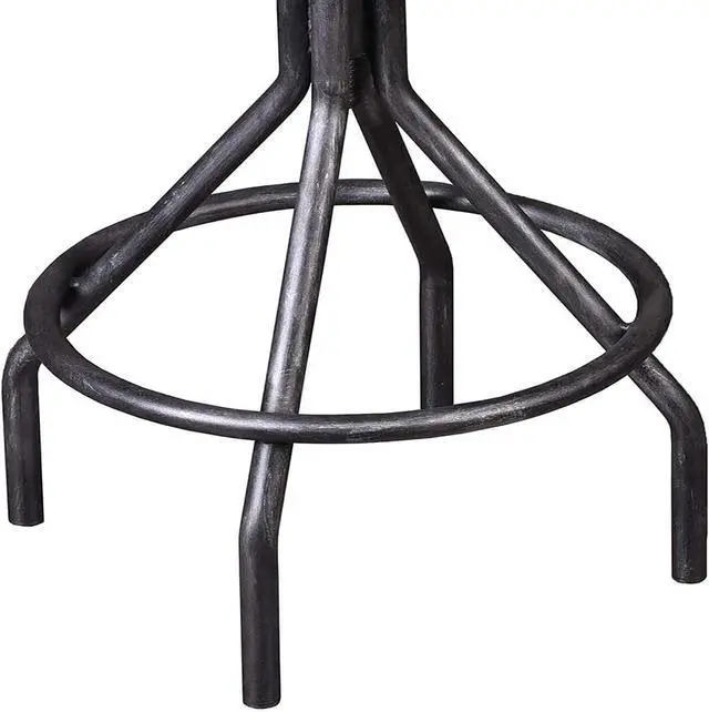 Alt view image 7 of 7 - Set of 2 Rustic Industrial Bar Stool-Cast Iron Tractor Seat Stool-Adjustable Counter Height Swivel Breakfast Bar Stool-Rustic Farmhouse Metal Stool-24-30 Inch Seat Height(Brush Silver)