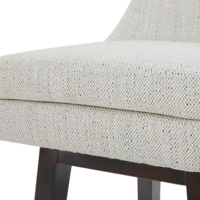 Alt view image 6 of 7 - CHITA Bar Stools Set of 2, Counter Height Swivel Barstools, FSC Certified Morden Upholstered Fabric Counter Chairs with Back Support, 26.8" H Seat Height, Fabric in Ivory