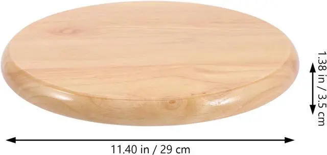 Alt view image 2 of 7 - VOSAREA Wooden Bar Stool Seat Replacement Round Chair Seat Top Wood Seat Replacement for Metal Chairs Stool (29.5CM)