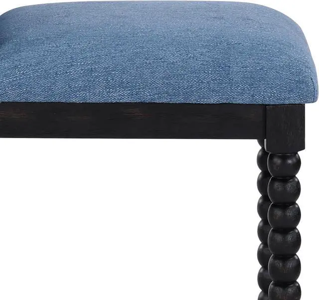Alt view image 6 of 7 - DUHOME Spindle Counter Stool with Padded Spring Seat,Wooden Bar Stools Farmhouse 26 Inch Counter Height Stools Chairs with Spindle Back for Kitchen Island