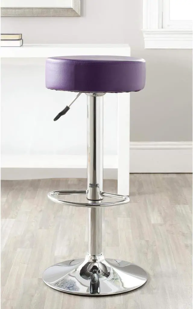 Alt view image 6 of 6 - Safavieh Home Collection Jude White Adjustable Swivel Gas Lift 25.6-31.5-inch Bar Stool