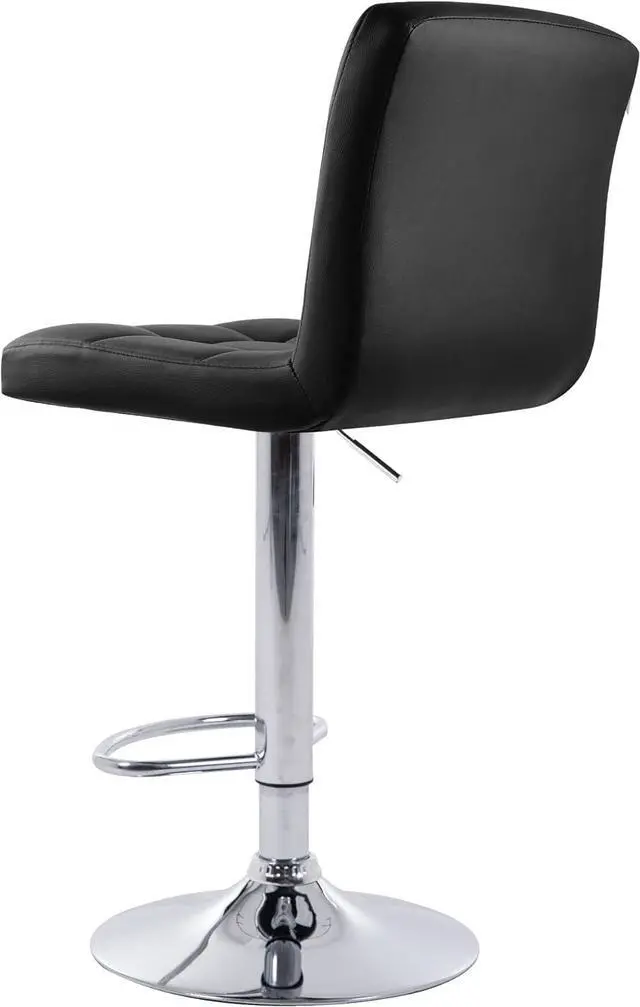 Alt view image 6 of 7 - NOBPEINT Square Back Adjustable Swivel Bar Stools, Black(Set of 2)