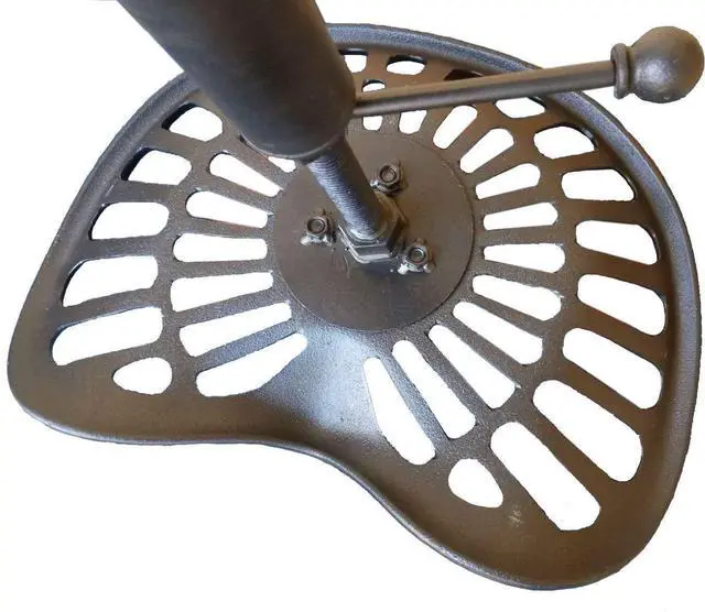 Alt view image 7 of 7 - Industrial Bar Stool-Swivel Tractor Seat-Kitchen Dining Counter Chair-Extra Pub Height- Adjustable 24.8-31"-Iron Cast Design