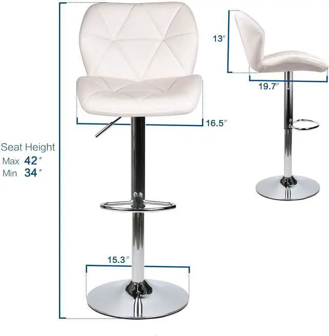 Alt view image 5 of 6 - ARTETHYS Bar Table and Chair Set of 3 Adjustable Round Pub Desk and 2 Swivel Counter Height Barstools