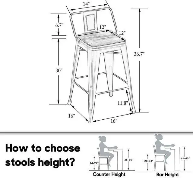 Alt view image 2 of 7 - HAOBO Home Modern Swivel Metal Bar Stools Counter Height Barstools with Wooden Seat for Indoor Dining Chair [Set of 4] (30", Swivel White)