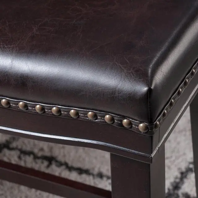 Alt view image 7 of 7 - Christopher Knight Home Kainu Counter Stool, Brown + Dark Brown