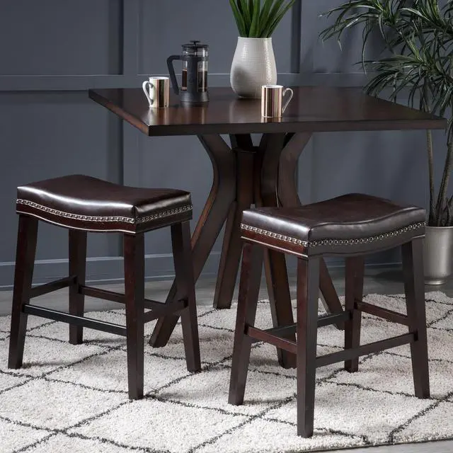 Alt view image 2 of 7 - Christopher Knight Home Kainu Counter Stool, Brown + Dark Brown