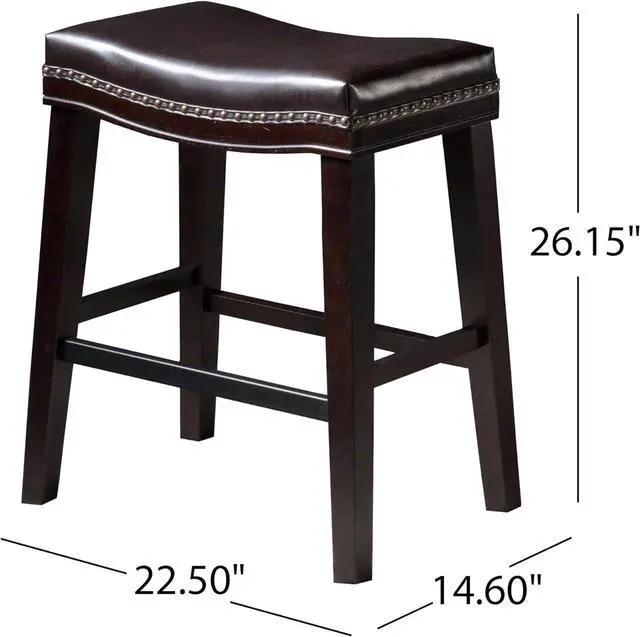 Alt view image 3 of 7 - Christopher Knight Home Kainu Counter Stool, Brown + Dark Brown