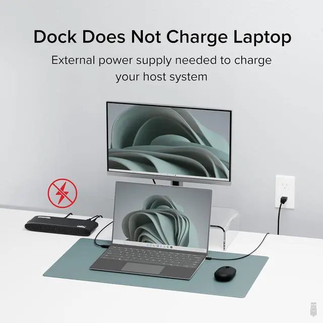 Alt view image 6 of 7 - Plugable USB 3.0 Universal Docking Station for Windows, macOS, ChromeOS (Dual HDMI Monitors or DVI/VGA, Gigabit Ethernet, Audio, 6 USB Ports)