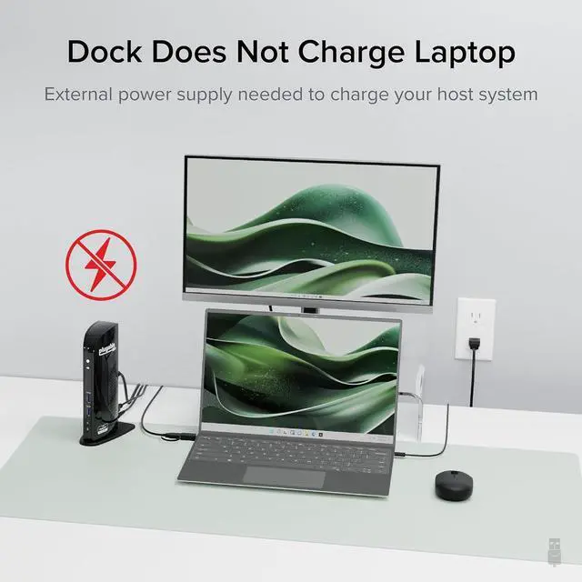 Alt view image 5 of 7 - Plugable USB 3.0 Universal Laptop Docking Station Dual HDMI Monitor for Windows and Mac (Driver Required), USB 3.0 or USB-C, 2X HDMI, Gigabit Ethernet, Audio, 6 USB Ports (UD-3900)