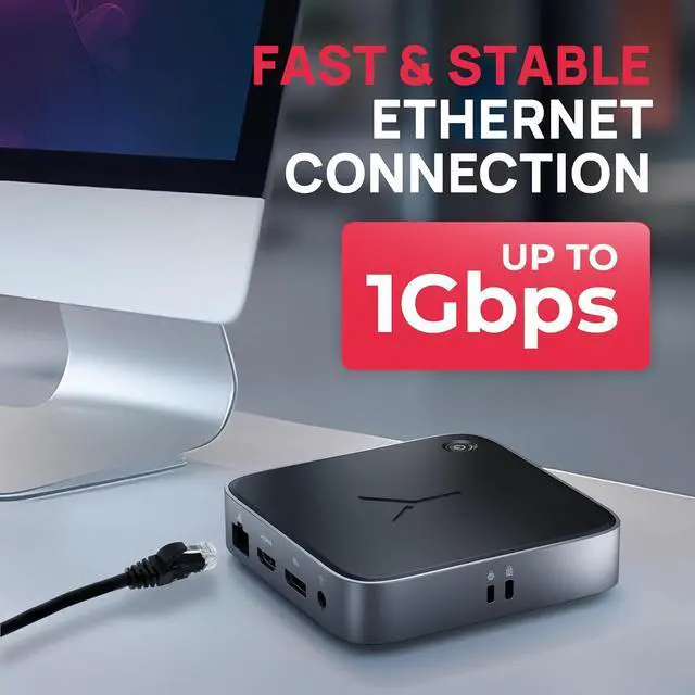 Alt view image 5 of 7 - Brydge Stone CORE Powered Charging Docking Station  10 Ports, 100W PD, Dual Monitor Docking Station, 4K60Hz, 8K HDMI, SD 4.0, USB-A & USB-C, Ethernet  Windows & MacOS Compatible Laptop