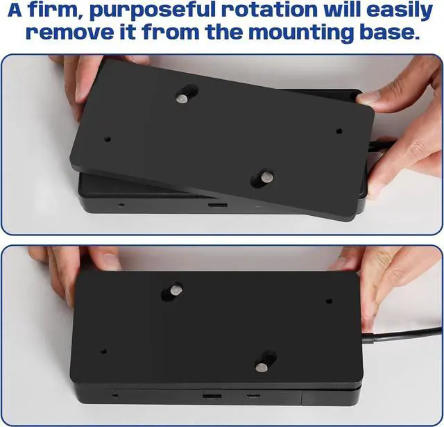 Alt view image 2 of 7 - Under Desk Mount for Dell WD19 / WD19S / WD19TBS / WD19TB / WD22TB4 Dock + Power Bricks (for 180W and 130W), Docking Station & Power Bricks Holder