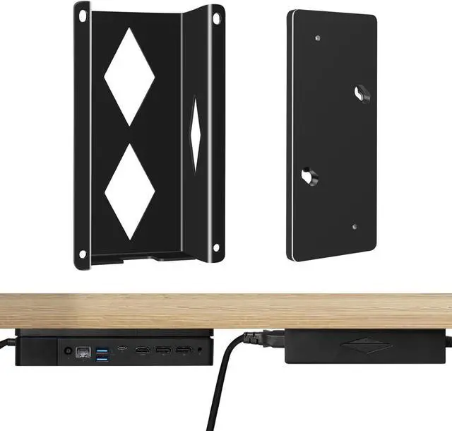 Alt view image 7 of 7 - Under Desk Mount for Dell WD19 / WD19S / WD19TBS / WD19TB / WD22TB4 Dock + Power Bricks (for 180W and 130W), Docking Station & Power Bricks Holder