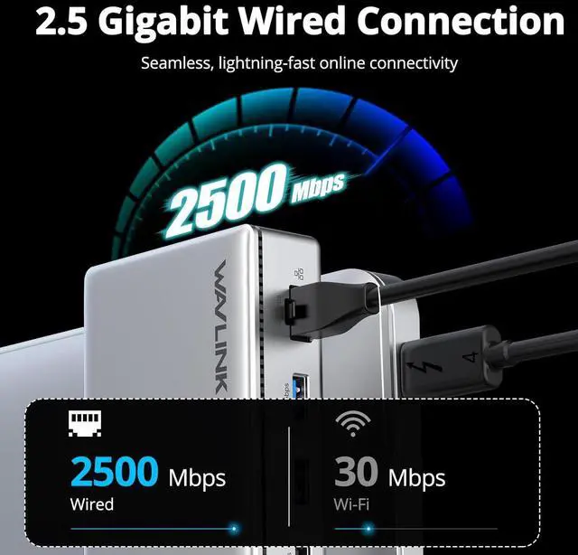 Alt view image 7 of 7 - Thunderbolt 4 Hub with Dual HDMI 4K@60Hz,100W Charging, Thunderbolt Certified, 13-in-1 Thunderbolt 4 Dock Dual Monitor Single 8K Output for Windows or Mac, 4X USB, 2.5G Ethernet,SD/MicroSD