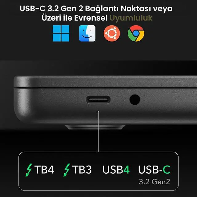 Alt view image 7 of 7 - Cudy USB 3.2 Gen 2 Dual 4K 60Hz Display Docking Station, Up to 2 Monitor Display, 10Gbps USB C, 2 HDMI & Display Ports, 1000Mbps RJ45 Port, 100 Watts PD, 150 Watts PSU, DisplayLink, CS700