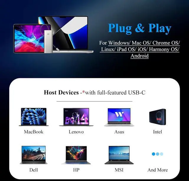 Alt view image 7 of 7 - Minthouz USB C Docking Station,12-in-1 Laptop Docking Station Dual Monitor with Dual 8k DisplayPort+4k HDMI+10Gbps, 3 USB A/C, 100W PD, Ethernet, SD/TF, Audio, USB C Hub for MacBook/Dell/HP/Surface