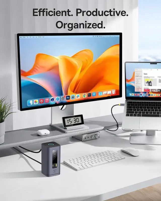 Alt view image 4 of 7 - Baseus 11in 1 MAC Docking Station & 0.3" Slim Magsafe Power Bank