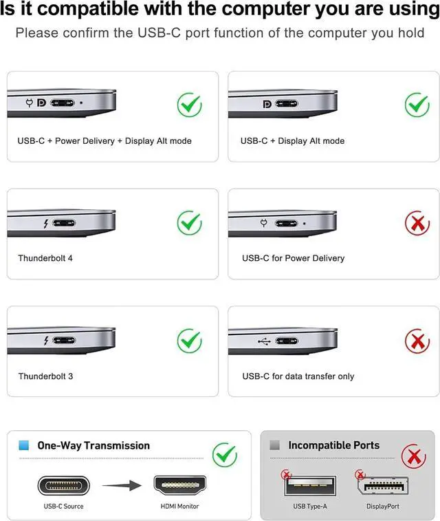 Alt view image 5 of 7 - USB C to Dual HDMI Adapter for 2 Monitors, HDMI Splitter for Dual Monitors, Docking Station Dual Monitor, Laptop Connected to Two Monitors, Dual Monitor Adapter Extended Display (Only Support Windows)