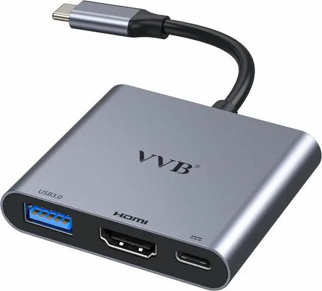 Main image of USB C to HDMI Adapter,Type C to Adapter Multiport USB-C Hub Digital AV Converter with 4K HDMI,USB3.0,USB C PD Charge Port for iPad Pro/air,MacBook Pro/air,Tablet,Switch,iPhone 15 and More USBC Device