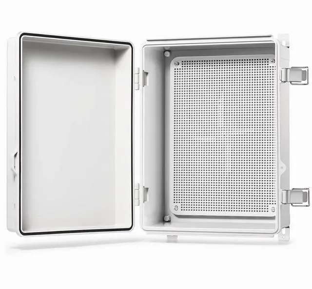 Main image of QILIPSU Outdoor Electrical Box, 14.6"x10.6"x5.9" Waterproof Junction Box IP67 Plastic Enclosure Grey ABS Weatherproof for Projects WiFi Lighting Pump Control
