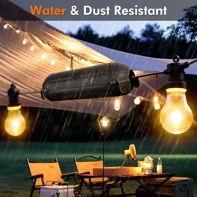 Alt view image 4 of 7 - Restmo 4 Pack Mini IP44 Waterproof Outdoor Connection Box with Lockable Latches and Mounting Holes, Weatherproof Extension Cord Safety Cover for Outdoor Plugs, Lights, Cables, Wires, Size Small, Black