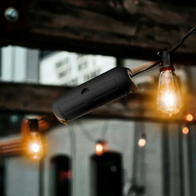 Alt view image 7 of 7 - Restmo 4 Pack Mini IP44 Waterproof Outdoor Connection Box with Lockable Latches and Mounting Holes, Weatherproof Extension Cord Safety Cover for Outdoor Plugs, Lights, Cables, Wires, Size Small, Black