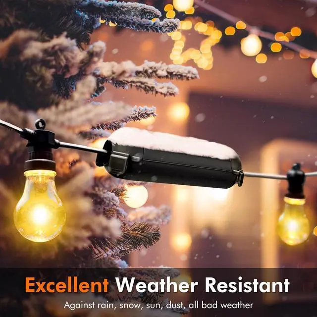 Alt view image 6 of 7 - Restmo 4 Pack Mini IP44 Waterproof Outdoor Connection Box with Lockable Latches and Mounting Holes, Weatherproof Extension Cord Safety Cover for Outdoor Plugs, Lights, Cables, Wires, Size Small, Black