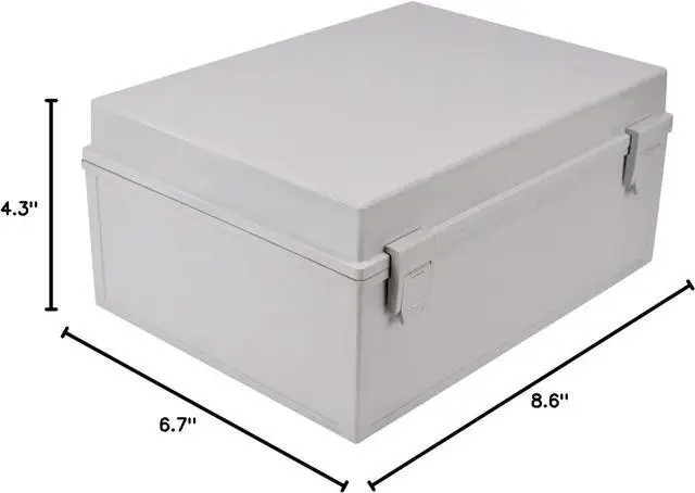 Alt view image 6 of 6 - Ogrmar ABS Plastic Dustproof Waterproof IP65 Junction Box Universal Electrical Project Enclosure with Lock (8.6"x6.7"x4.3")