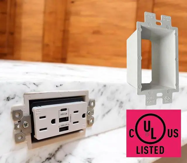 Alt view image 4 of 7 - iMBAPrice IMBA-BE1-25 (UL Listed) 1-Gang Non-Metallic Electrical Power Outlet Box Extender for Power Switch Receptacles Accessories, 25-Pack