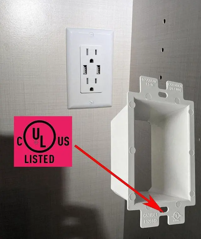 Alt view image 6 of 7 - iMBAPrice IMBA-BE1-25 (UL Listed) 1-Gang Non-Metallic Electrical Power Outlet Box Extender for Power Switch Receptacles Accessories, 25-Pack