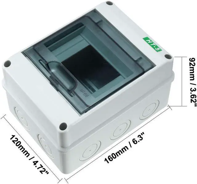 Alt view image 3 of 4 - uxcell IP65 ABS Transparent Cover Power Distribution Protection Box for Circuit Breaker Indoor on The Wall 5 Way (120mmx160mmx92mm)
