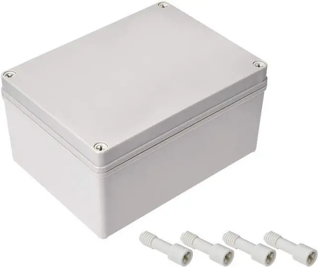 Main image of uxcell 200mm x 150mm x 100mm Dustproof IP65 Junction Box DIY Case Enclosure Gray