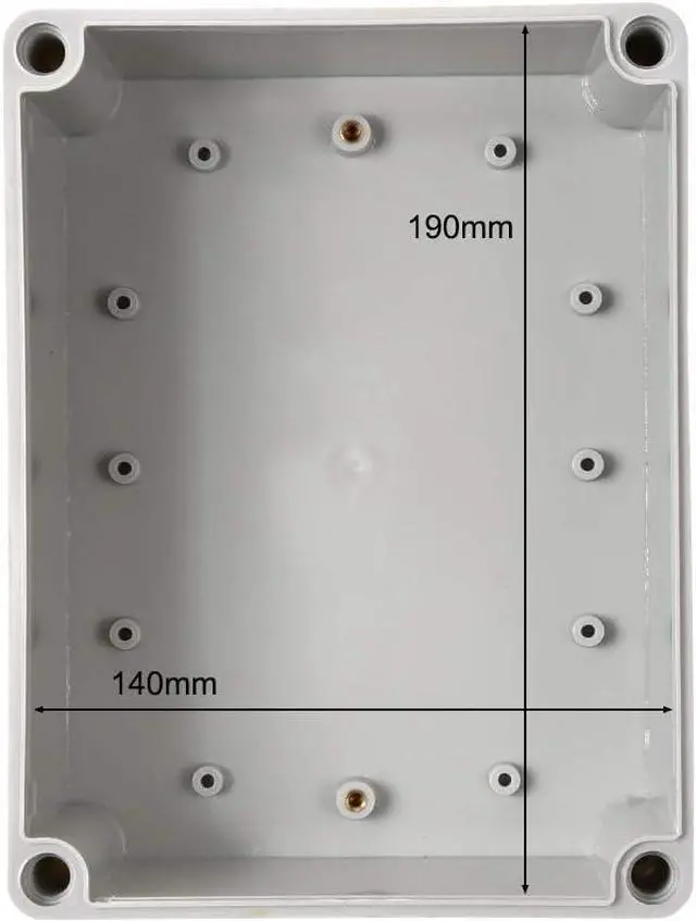 Alt view image 3 of 5 - uxcell 200mm x 150mm x 100mm Dustproof IP65 Junction Box DIY Case Enclosure Gray