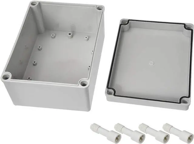 Alt view image 4 of 5 - uxcell 200mm x 150mm x 100mm Dustproof IP65 Junction Box DIY Case Enclosure Gray