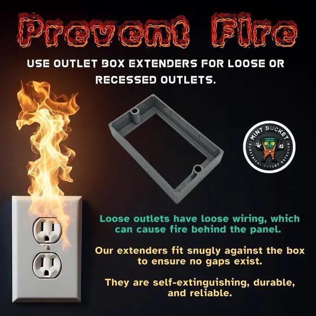 Alt view image 4 of 7 - 3/4" Single Gang Receptacle Outlet Box Extenders UL Listed, Screws (6-32 x 1.25), Electrical Outlet Extender for Electrical Box & Electrical Outlet Switches, Black/Gray (Pack of 5)