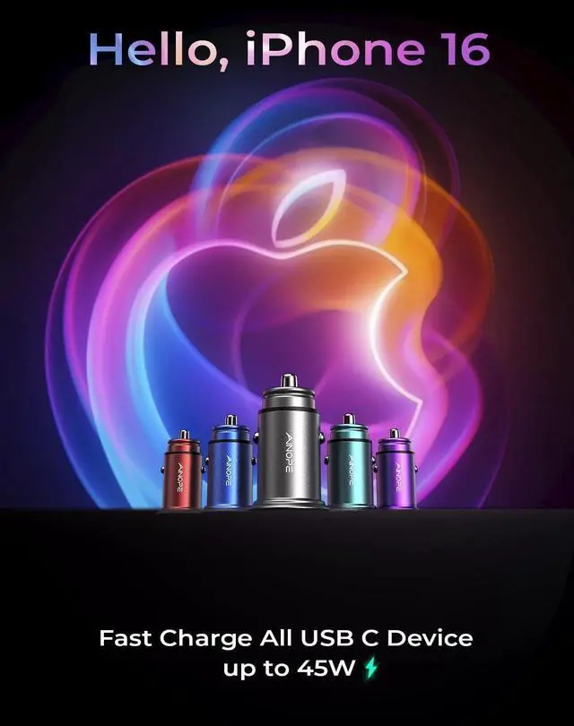 Alt view image 7 of 7 - AINOPE 67.5W 99% Invisible Super Mini Car Charger USB C Fast Charging,All Metal Cigarette Lighter Adapter PD&QC Type C Car Charger Adapter for iPhone 16 Pro Max 15 14 13 12,Samsung Galaxy S25,Android