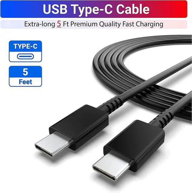 Alt view image 5 of 7 - for Samsung Charger Fast Charging Cord 2-Pack Type C Fast Charger 25W USB C Charger Compatible with Samsung Galaxy A16 A15 A55 C55 S25 S25+ S24 S23 S22 S21 S20 Plus/Ultra/FE/Z Fold/Z Flip/Galaxy Tab